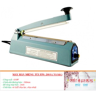 Máy hàn miệng túi Nilong túi Zip 20cm PFS200 Chất liệu vỏ thép siêu bền