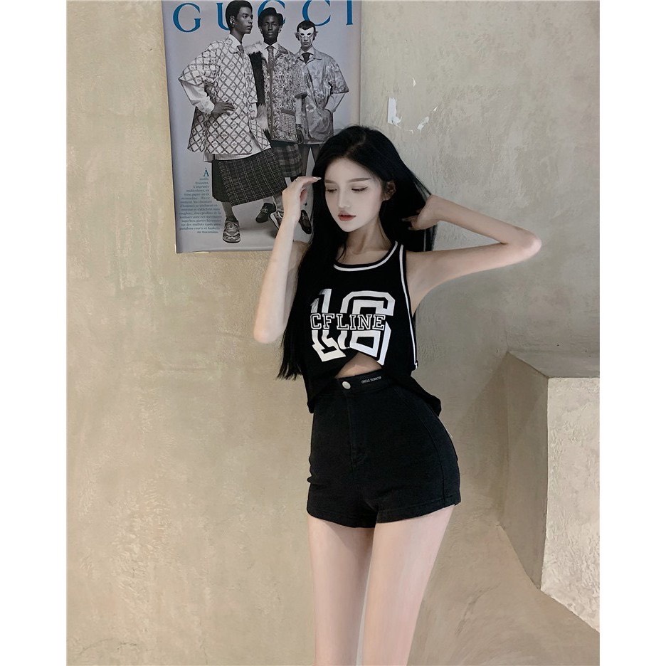 Áo croptop 3 lỗ in hình số 16 siêu chất Kanimi - AN14 | BigBuy360 - bigbuy360.vn