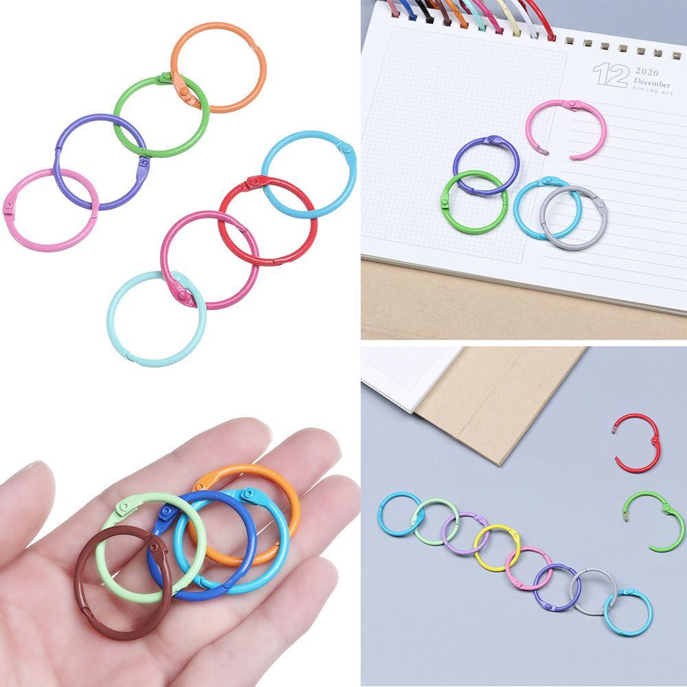 LANFY Set 10 Móc Khóa Kim Loại Hình Quyển Sách Tô Màu DIY