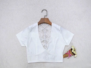 Áo croptop dây đan lưng