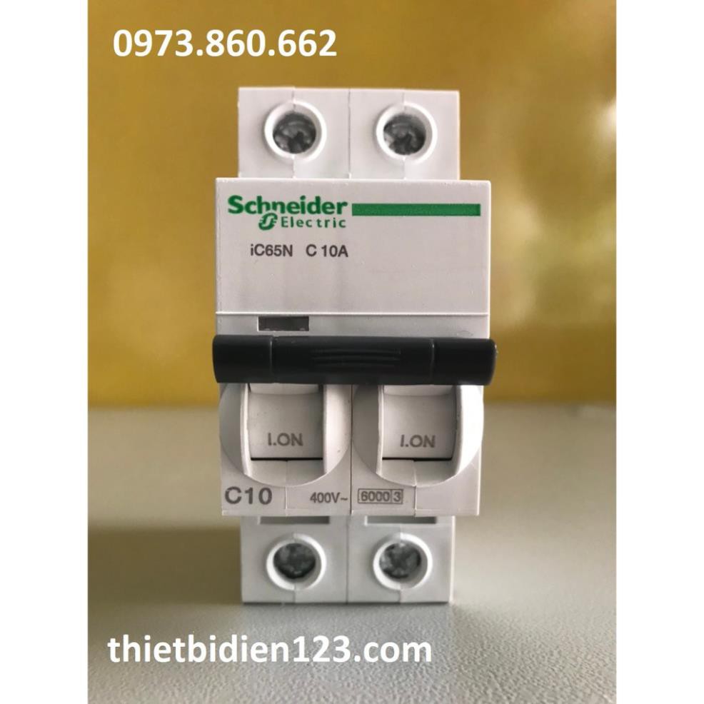 Aptomat schneider dạng cài MCB 2P 10A,16A,20A,25A,32A,40A,63A - áp tô mát 2 pha -TBĐ