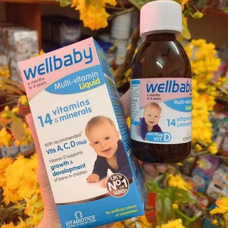 Vitamin Tổng Hợp Wellbaby - Tăng Sức Đề Kháng Cho bé Từ 6 Tháng - 4 Tuổi - HÀNG CHUẨN AUTH