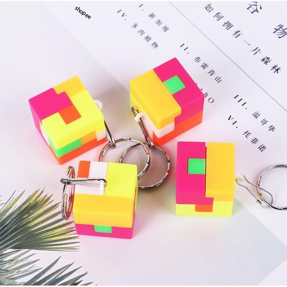 MÓC KHÓA RUBIK VUÔNG, TRÒN LẮP GHÉP PHÁT TRIỂN TRÍ TUỆ CHO TRẺ