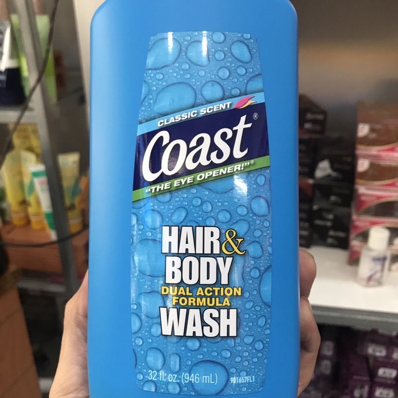 Tắm Gội Toàn Thân Coast Hair &amp; Body Wash 946ml