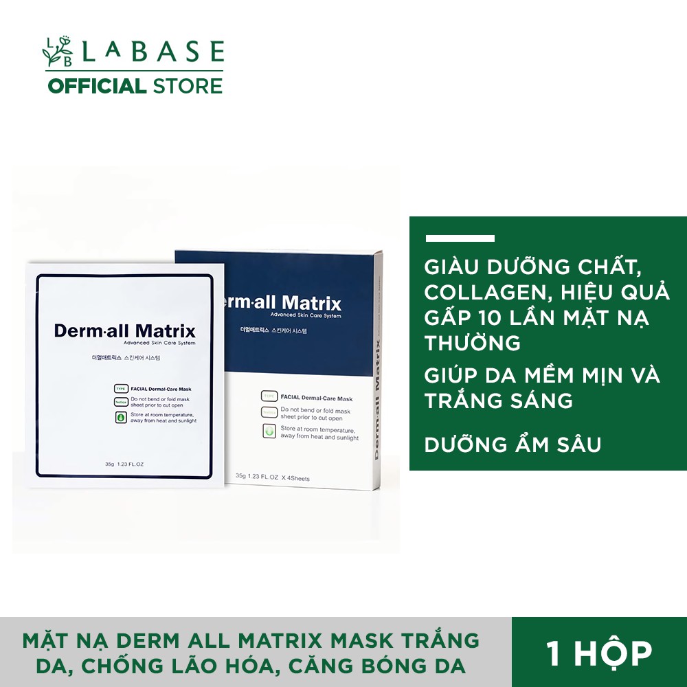 Mặt nạ Derm-All Matrix Facial Dermal-Care - Mặt nạ dưỡng trắng, nâng cơ, cấp nước tức thời