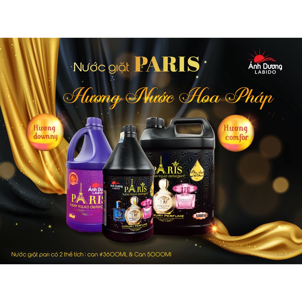 Nước Giặt Xả Paris Hương Nước Hoa 3600ML