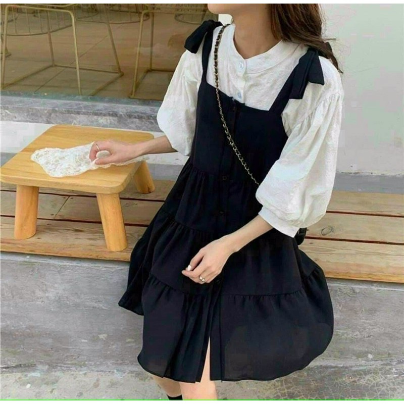 SET VÁY XOÈ KẾT HỢP ÁO SƠ MI 🥰🥰