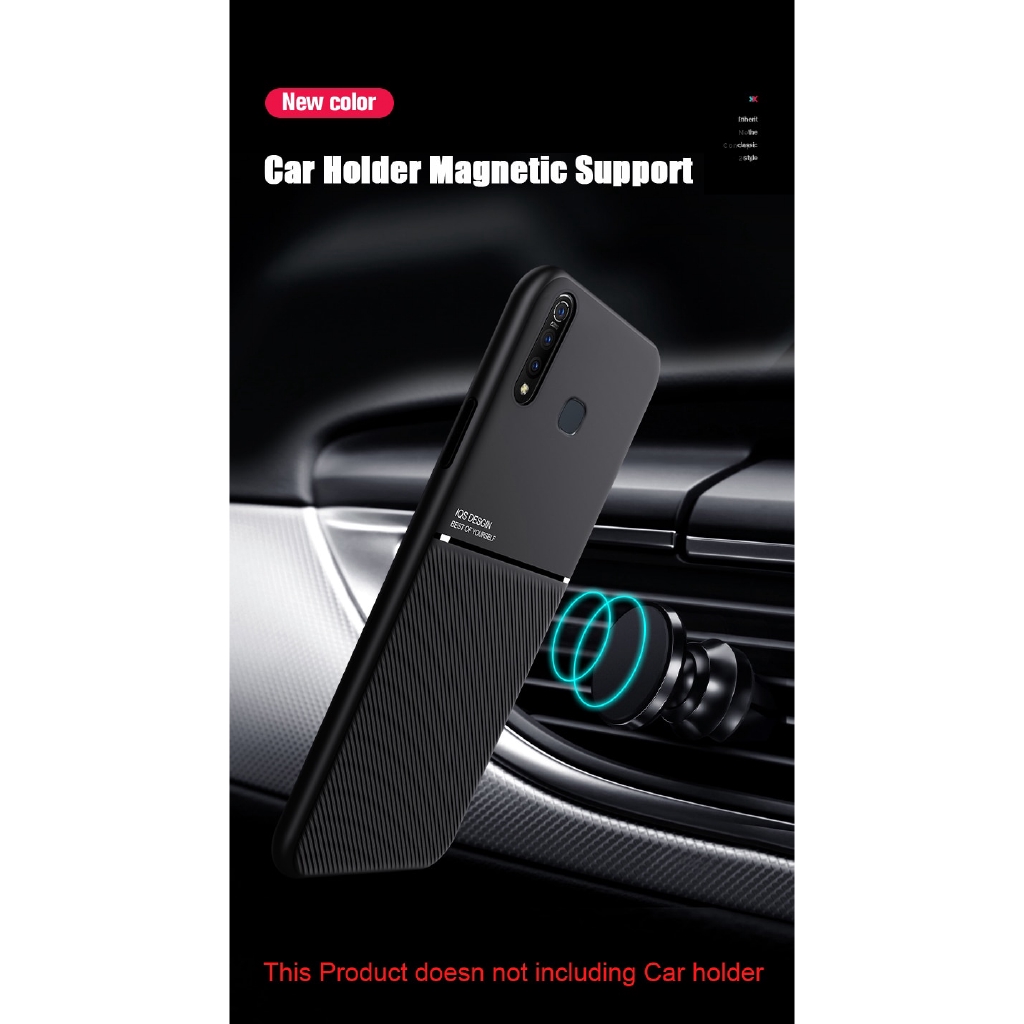 Vivo Z5x Z5 Casing Shockproof Soft Silicone Skin Back Case【Build In Magnetic Sticker 】Support Car Holder Protective Cover