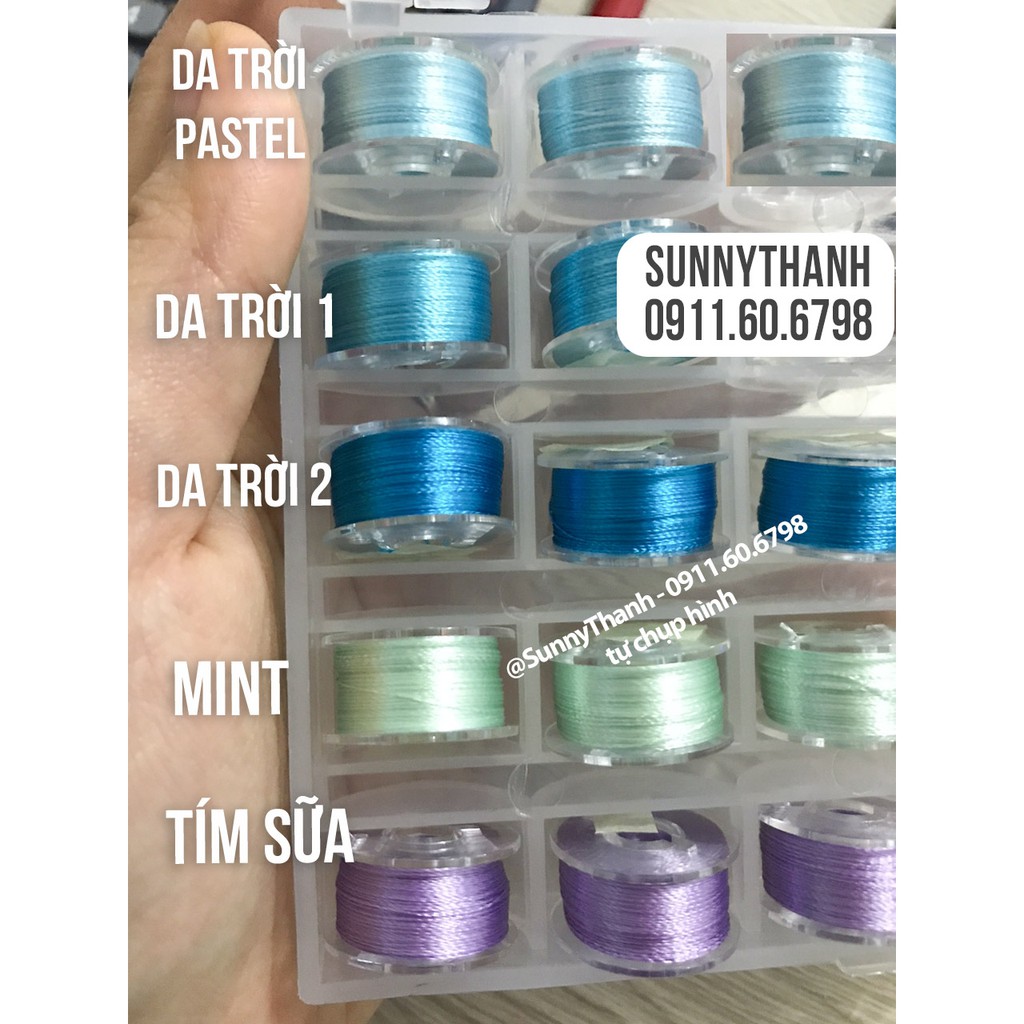 Cuộn 500m - Chỉ thêu tơ bóng thêu Doll Face SunnyThanh