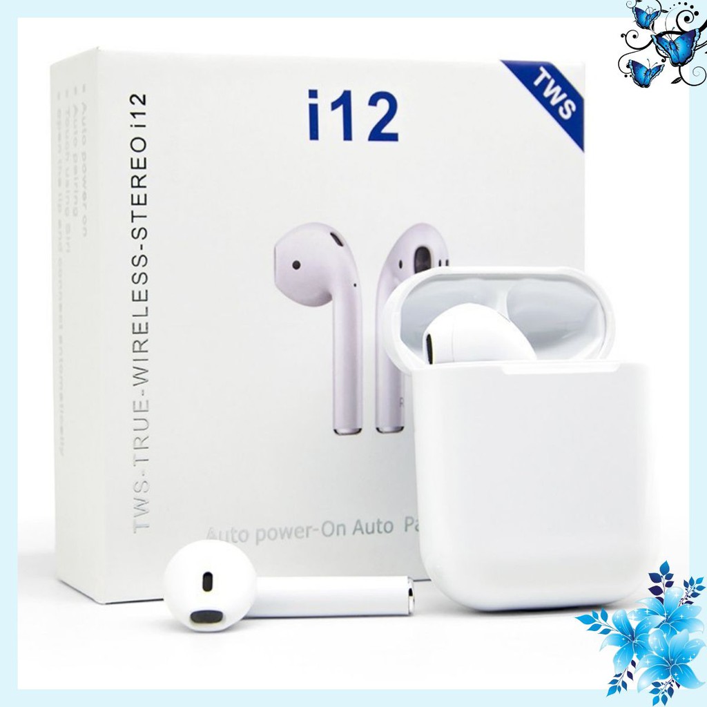 Tai Nghe Bluetooth Không Dây Chính Hãng I12 Nhét Tai Phụ Kiện Tai Nghe Điện Thoại IOS Và Android | I