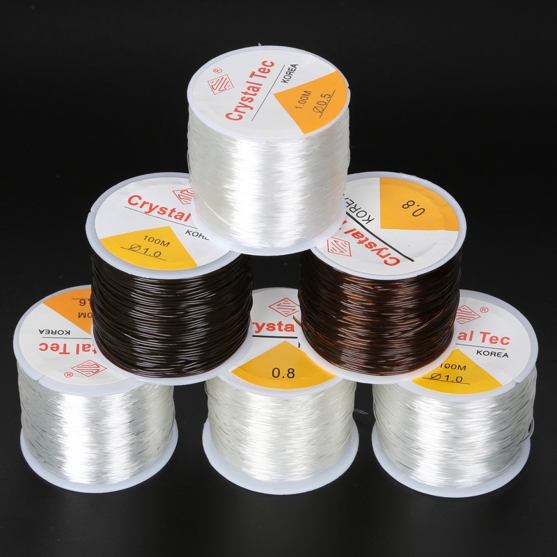 Dây Cước Pha Lê Trong Suốt Co Giãn Dùng Làm Vòng Tay Thủ Công (0.5 - 1.0Mm)
