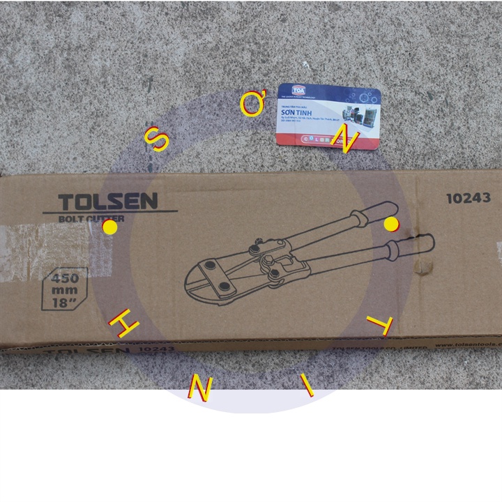 TOLSEN Kềm Kìm Cộng Lực Kéo Cắt Sắt 18inch 45cm Bolt Cutter 10243