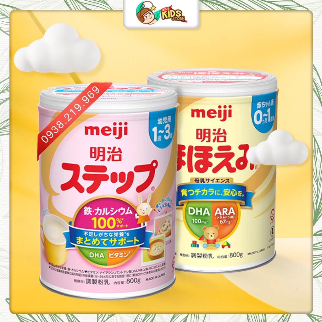 [MẪU MỚI] Sữa Meiji lon nội địa Nhật (0-1 tuổi), (1-3 tuổi) 800G