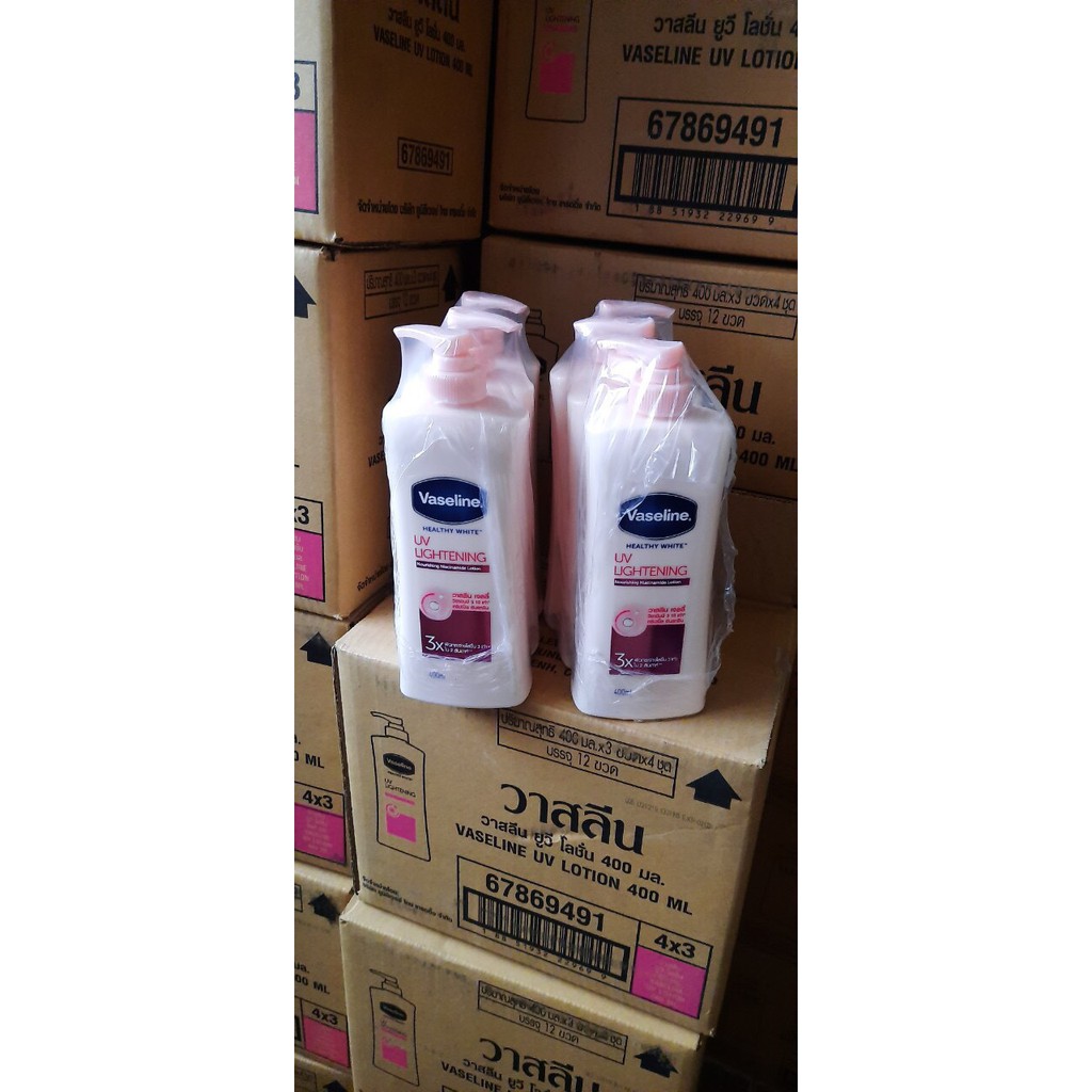 Sữa Dưỡng Thể Trắng Hồng Vaseline UV Lightening 3X 400ml