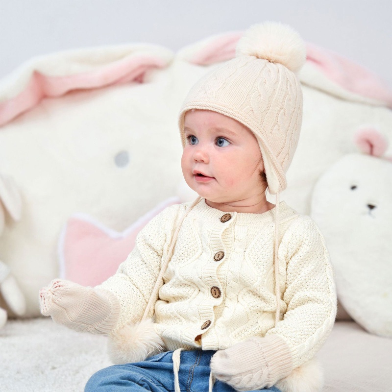 Găng Tay Đan Len Ấm Áp Chống Trầy Xước Cho Bé Từ 0-3 Tuổi