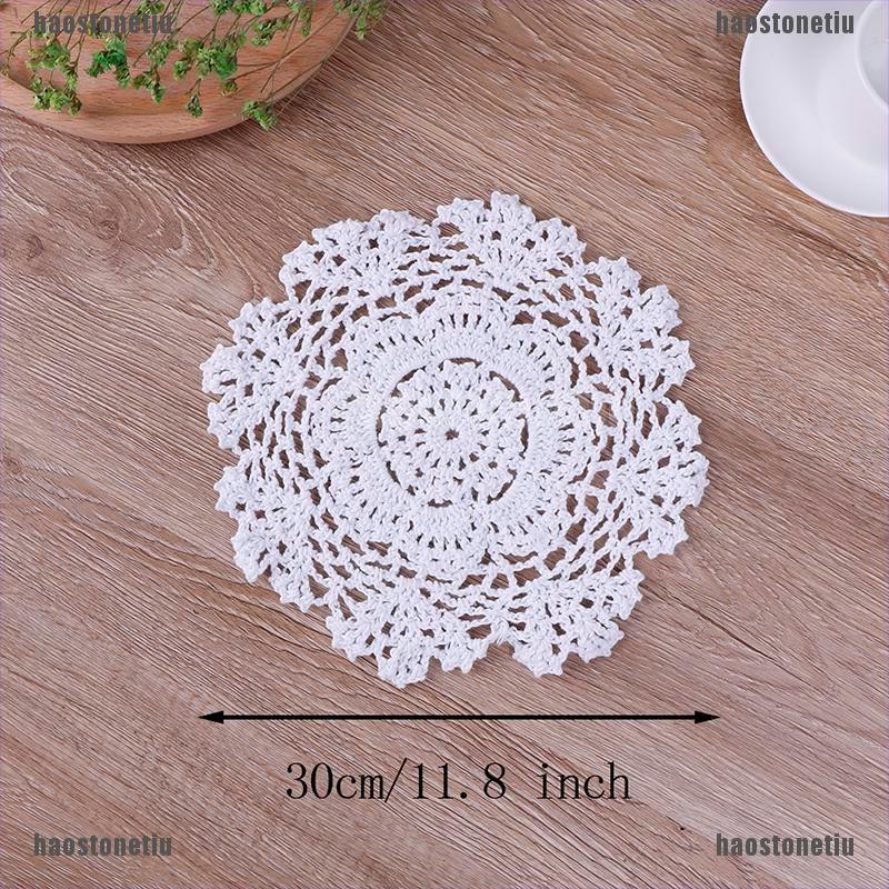 Tấm Lót Bàn Ăn Đan Len Bằng Cotton Họa Tiết Giáng Sinh Độc Đáo Tiện Dụng