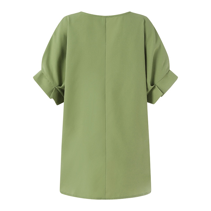 Áo thun ZANZEA tay ngắn cổ tròn màu trơn đơn giản thời trang Hàn Quốc cho nữ