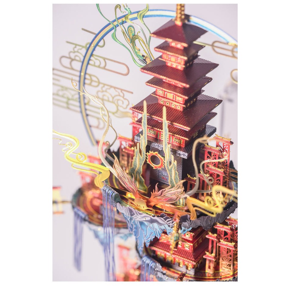 Mô hình lắp ghép kim loại 3d Bồng lai đảo