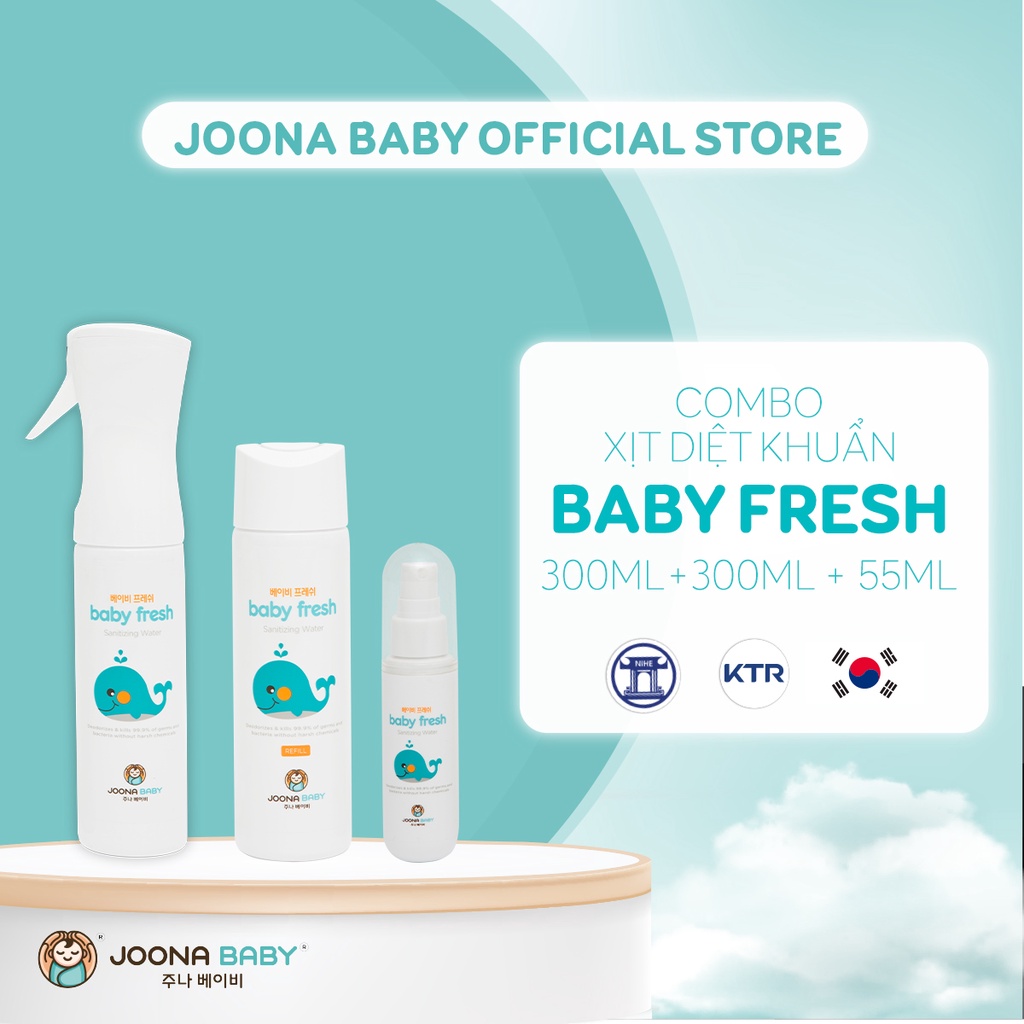 Combo 3 chai xịt diệt khuẩn khử mùi Baby Fresh an toàn cho bé - JOONA BABY Việt Nam