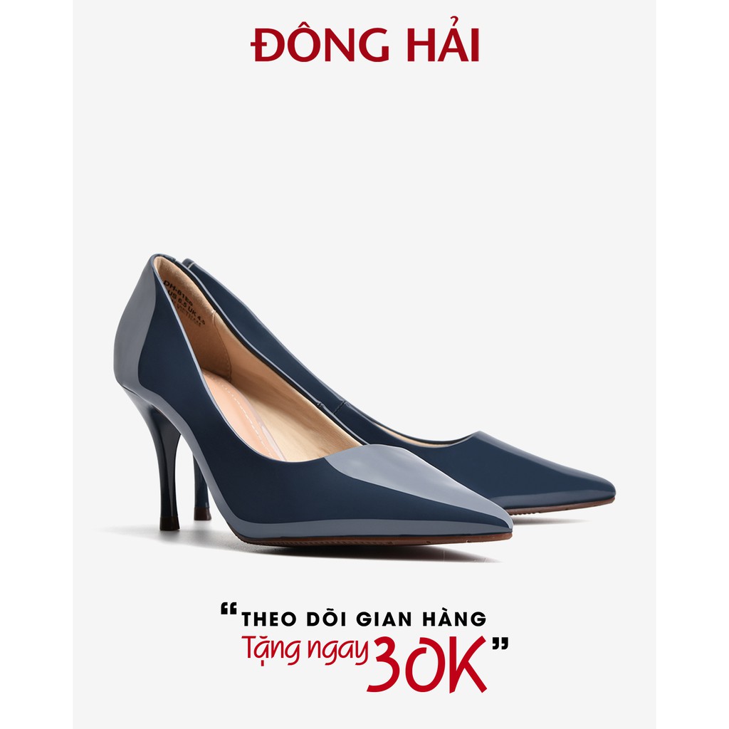 "TẶNG NGAY 30K khi theo dõi gian hàng "Giày cao gót mũi nhọn da bóng Đông Hải cao 7cm - G81E8