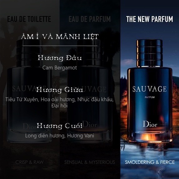 Tinh dầu nước hoa nam Sauvage EDT_EDP_Parfum 100ML