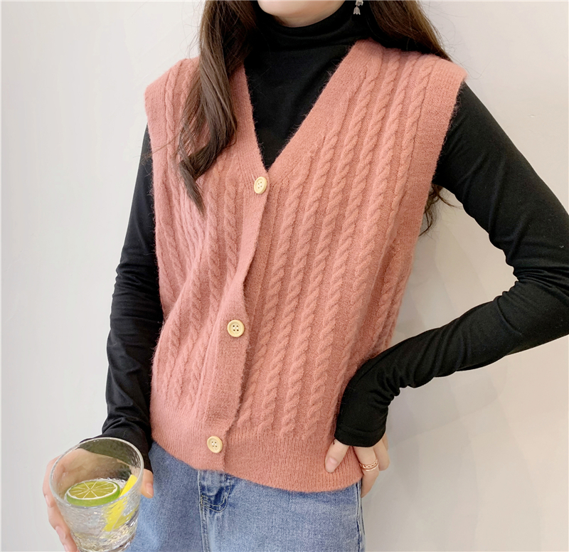 SUXI Áo Khoác Len Không Tay Phong Cách Nhật Bản Dành Cho Nữ