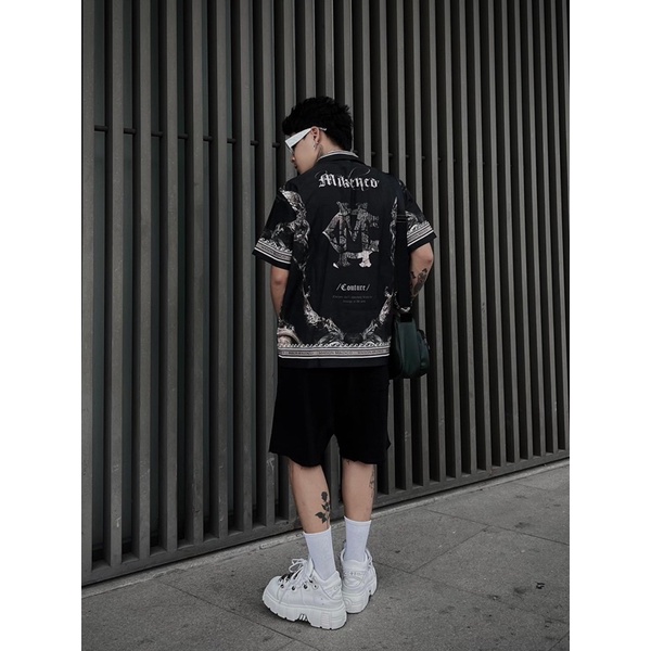 Sơ mi ngắn tay chính hãng Mikenco FLAME SHIRT