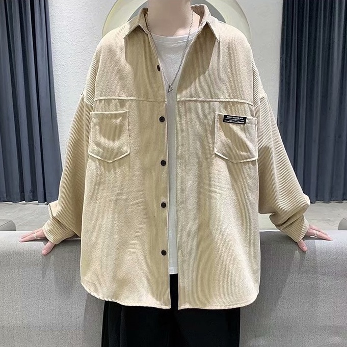 Áo Sơ Mi Nam Nhung Kẻ Dài Tay Phong Cách Thời Trang Hàn Quốc Cho Giới áo sơ mi nhung tăm nữ áo sơ mi nữ form rộng áo sơ mi tay dài
