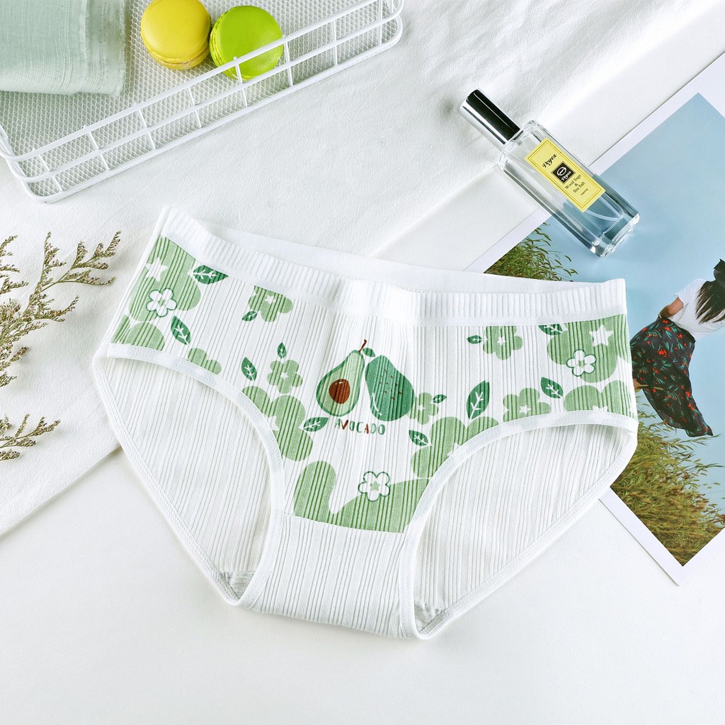Quần lót nữ cotton nhật hình quả bơ cao cấp cute dễ thương đáng yêu Q010