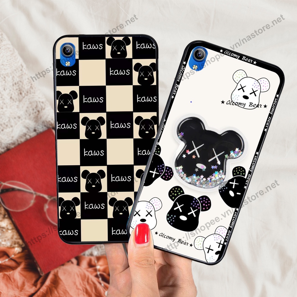 Ốp lưng Vivo Y1S / Y91 / Y91c / Y93 / Y95 trái tim họa tiết caro, mikey họa tiết beabrick kaws cute