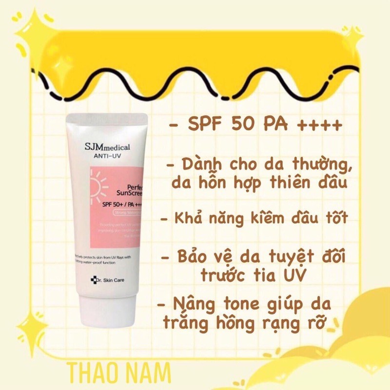 [Mã SKAMSALE8 giảm 10% đơn 200K] Kem Chống Nắng Chống Nước SJMmedical Anti-UV Sunscrean SJM medical | BigBuy360 - bigbuy360.vn