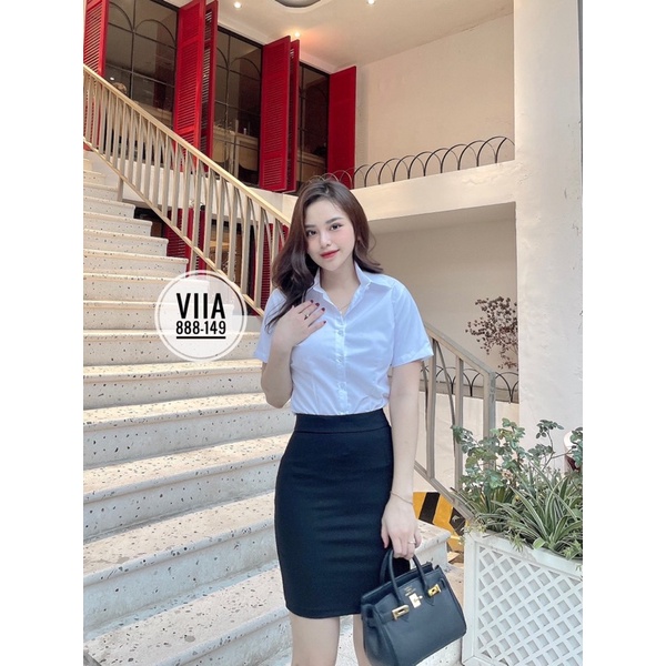 Sơ mi Ngắn tay chiết eo ZRA AN888 VIIA DESIGN
