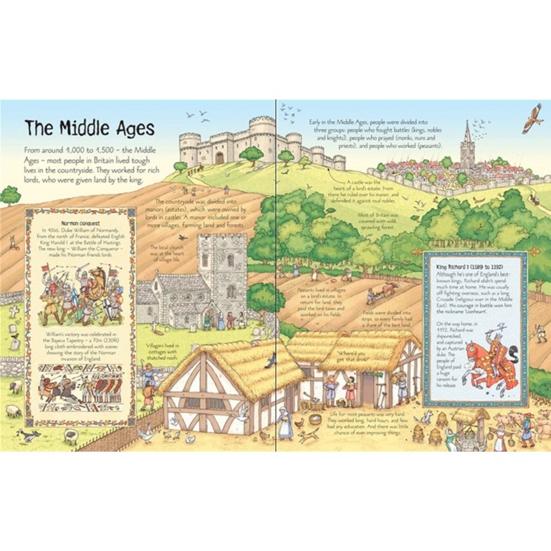 Sách Usborne - tương tác lật mở See Inside History of Britain