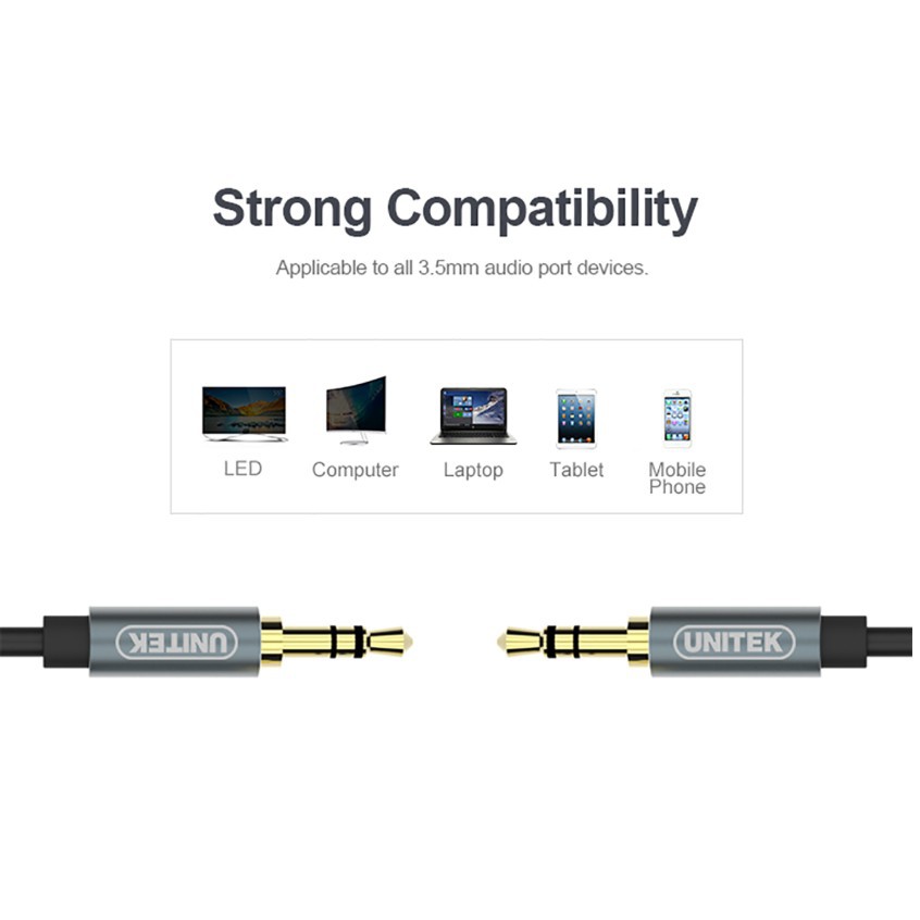cáp loa 2 đầu 3.5mm UNITEK 1M YC 926ABK