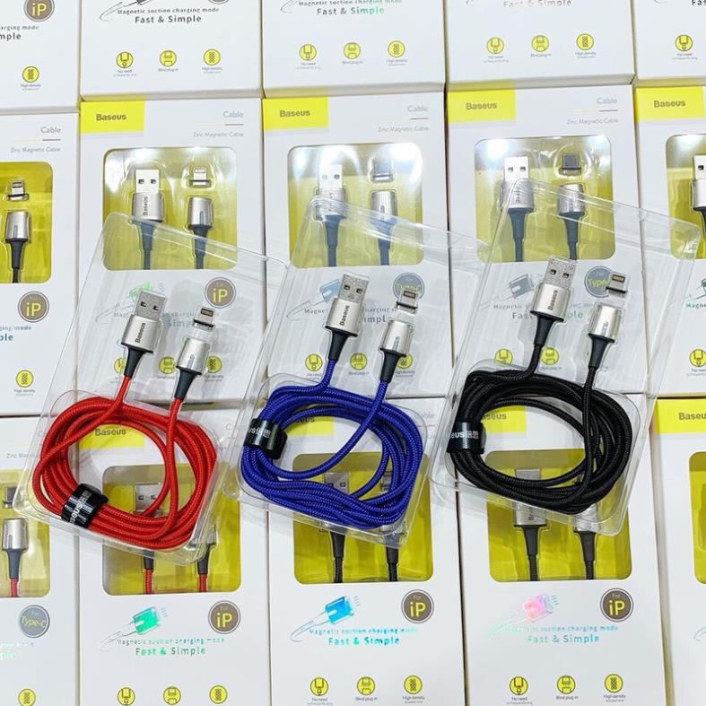 [freship] cáp sạc hít nam châm Baseus Zinc Magnetic USB Cable for Type-C/Micro/iPhone - Phụ Kiện Chi Hà