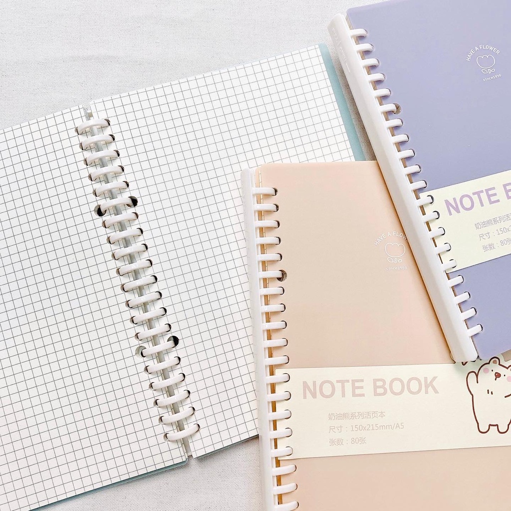 Pink Box - Combo Đồ Dùng Stationery Tone Màu Hồng - Set Dụng Cụ Take Note - Sổ Còng Binder, Hộp Bút Pastel, Sticker