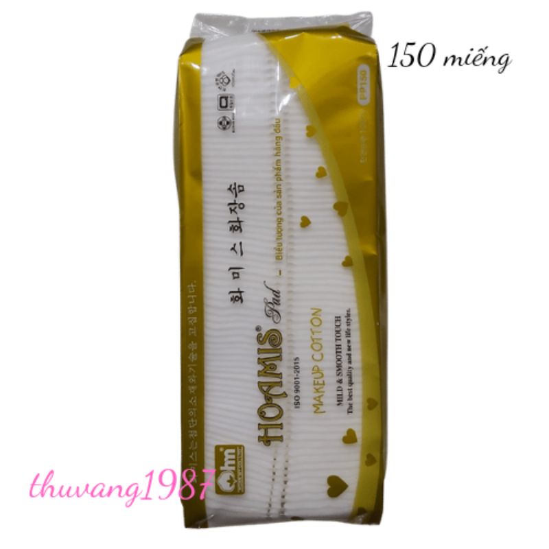 Bông tẩy trang cao cấp Hoamis 100-150 miếng