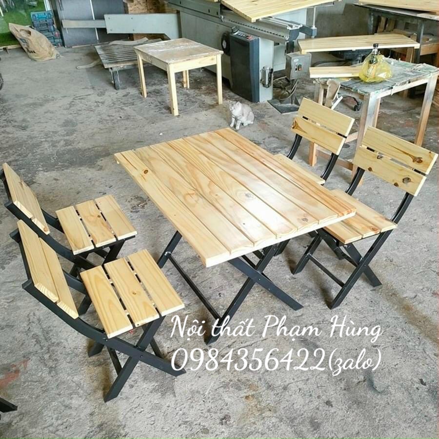 【Giá Tại Xưởng】Bộ bàn ghế gỗ xếp quán nhậu, quán ăn, nhà hàng chất lượng, giá rẻ, ưa chuộng nhất ❝Best Seller❞