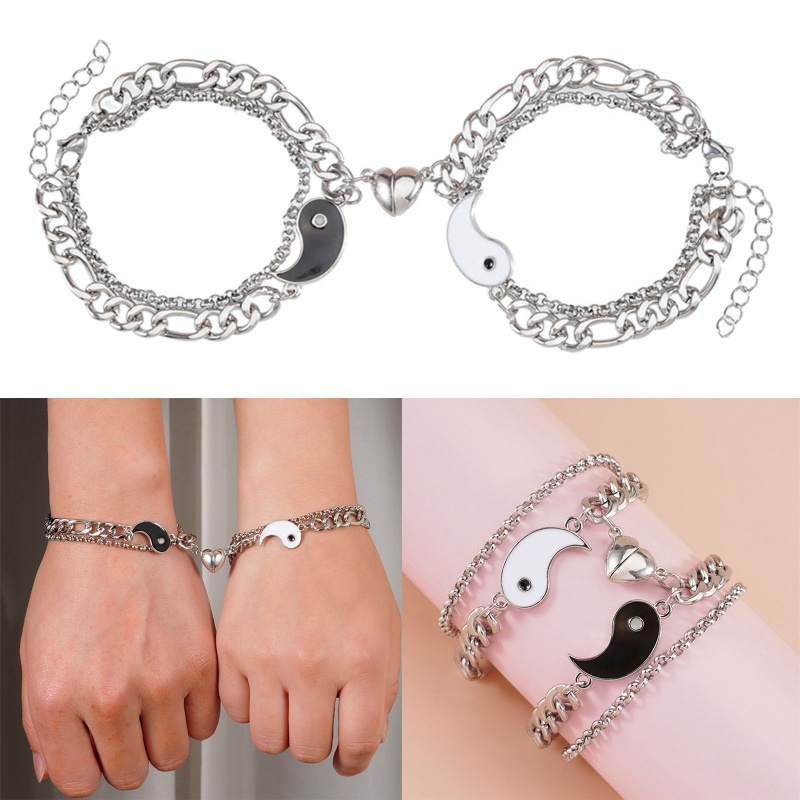 Vòng Tay Âm Dương 2 Lớp Handmade Có Thể Điều Chỉnh