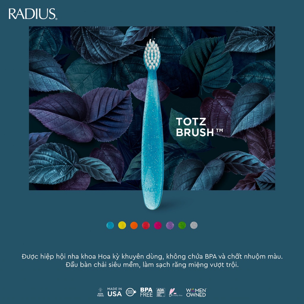 Bàn Chải Siêu Mềm Radius Cho Bé từ 18 tháng Totz Brush