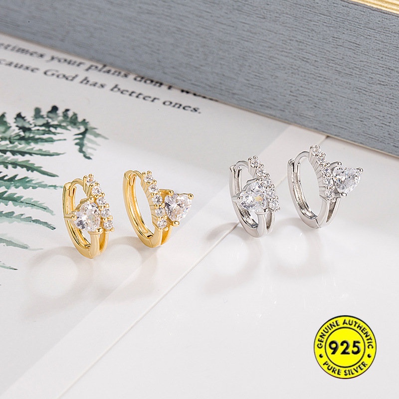 Kẹp Tai Đính Đá Hình Trái Tim U1020