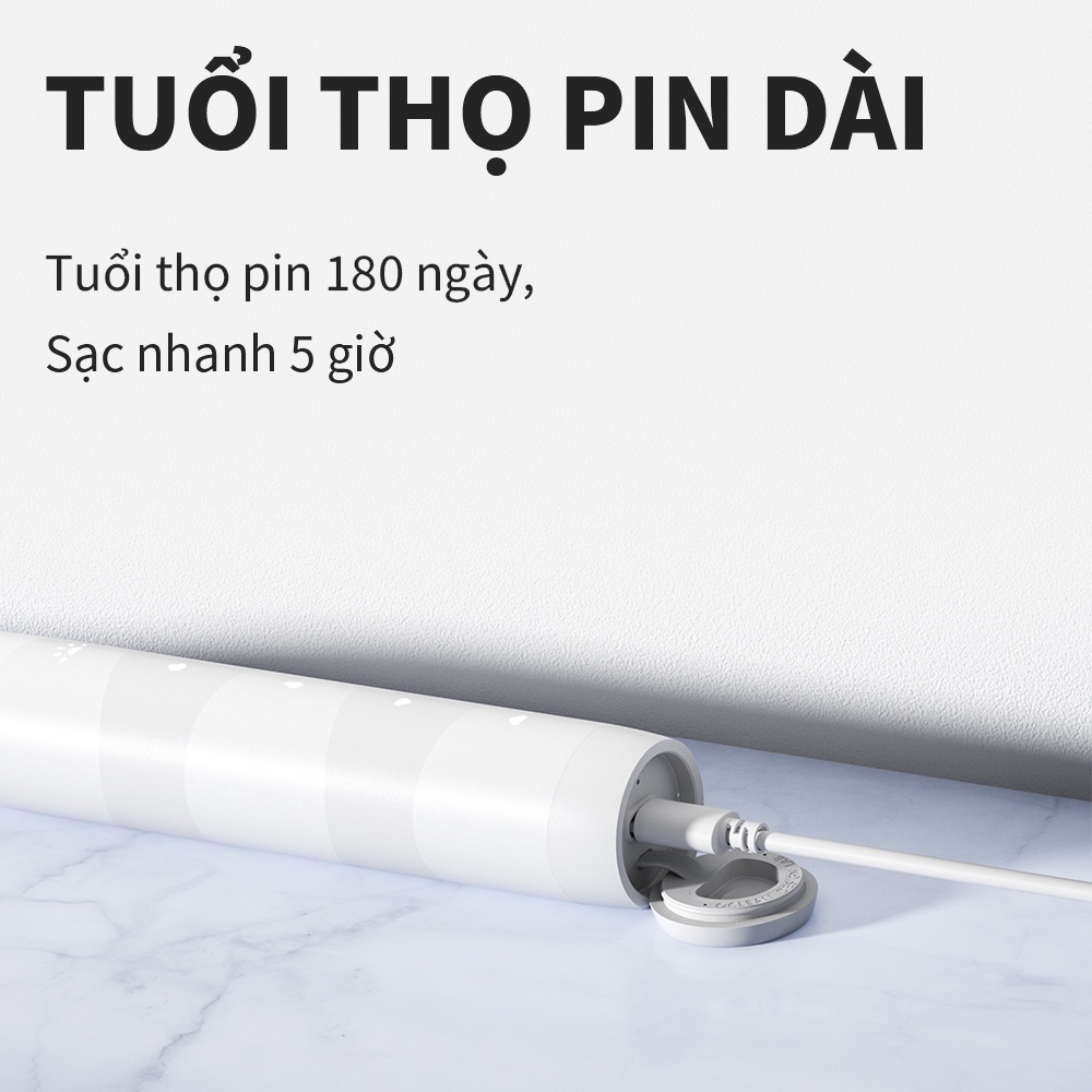 Bàn Chải Điện Oclean Flow | Pin 180 Ngày | 5 Chế Độ Chải | 38000 Lần Chải/Phút | Chống Nước IPX7 | Hàng Chính Hãng