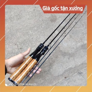 Cần câu lure ul cán gỗ đọt đặc chuyên câu suối, cháp 1m68 và 1m8