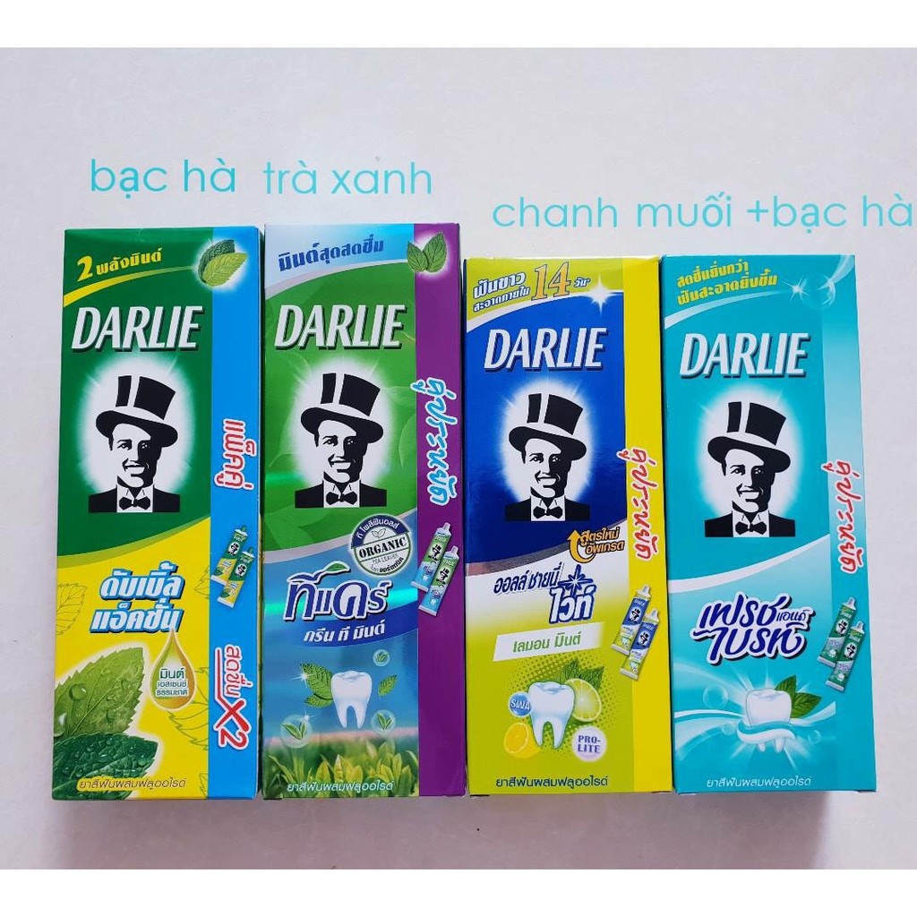 Combo 2 Tuýp Kem Đánh Răng Ông Tây Darlie Hương Bạc Hà 170gr