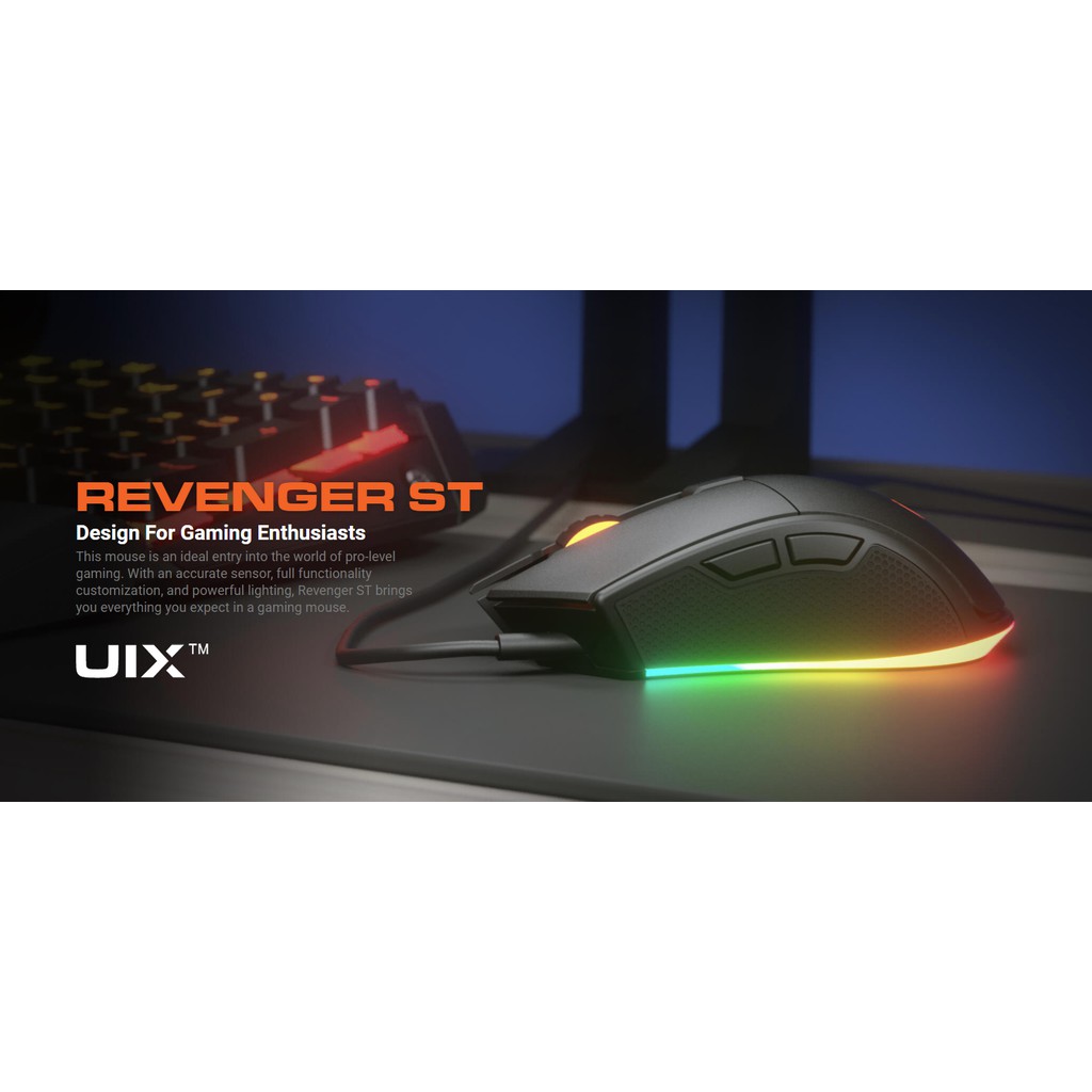 Chuột chơi game Cougar REVENGER ST 5000 DPI RGB phản hồi siêu nhanh