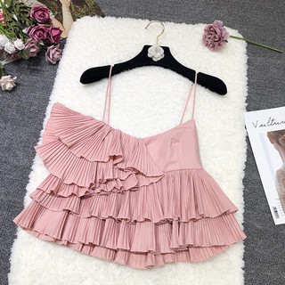 Áo kiểu 2 dây zara màu hồng nhạt