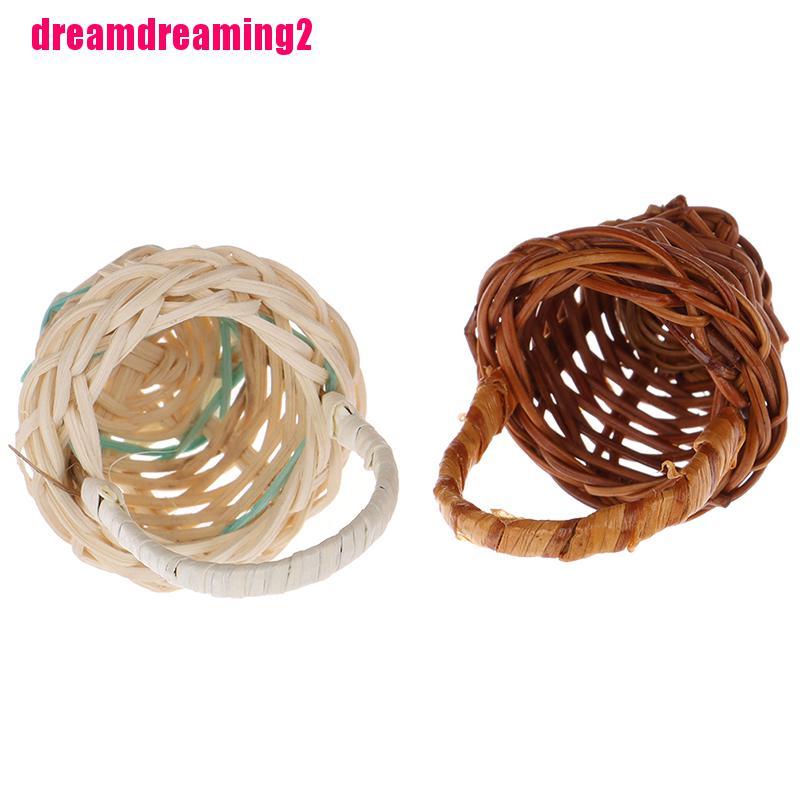 Rổ Mây Mini Đựng Rau Củ Quả Cho Búp Bê