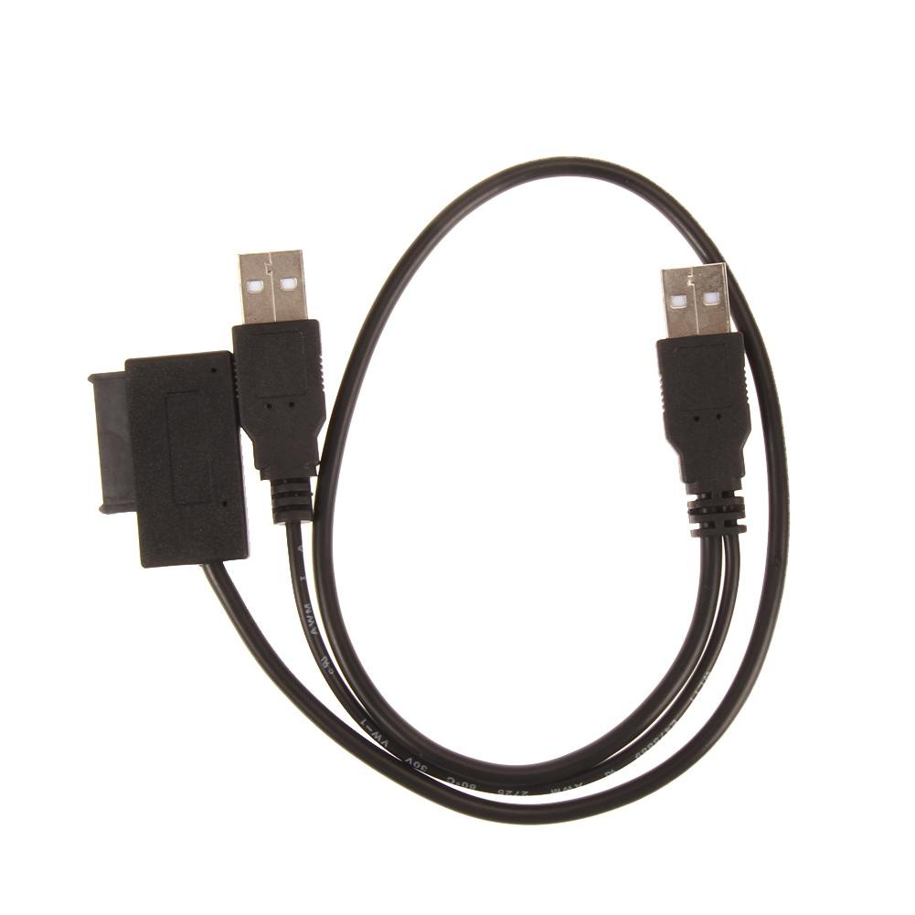 [CARENA] USB 2.0 to 7+6 13Pin Slim for SATA CD/DVD Optical Drive Adapter Cable 