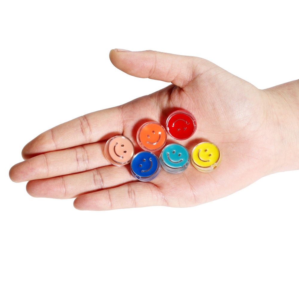 Túi 10 hạt nhựa St.kunkka hình mặt cười bằng acrylic