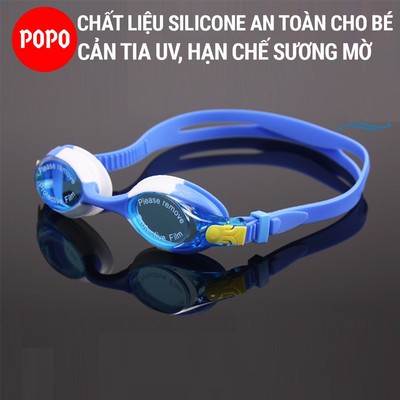Kính bơi trẻ em POPO 1150 cản tia UV dễ dàng điều chỉnh dây đeo cho bé từ 3 tuổi